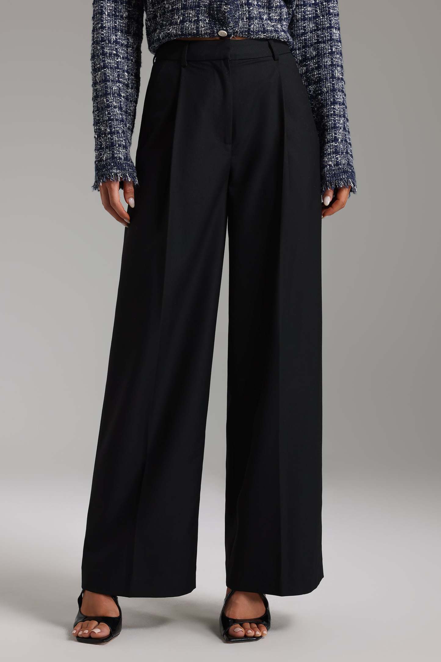 Wide-Leg Suit Pants